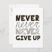 Nooit opgeven briefkaart (Voorkant / Achterkant)