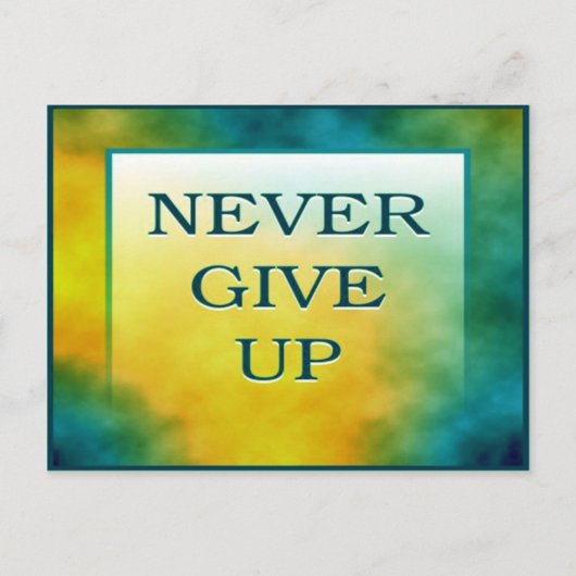 NOOIT OPGEVEN BRIEFKAART (Voorkant)