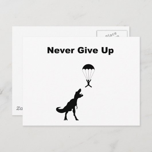 Nooit opgeven briefkaart (Voorkant / Achterkant)