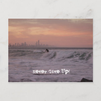 Nooit opgeven! briefkaart