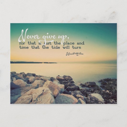 Nooit opgeven briefkaart (Voorkant)