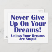 Nooit opgeven briefkaart (Voorkant / Achterkant)