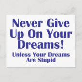 Nooit opgeven briefkaart (Voorkant)