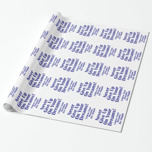 Nooit opgeven cadeaupapier (Uitgerold)