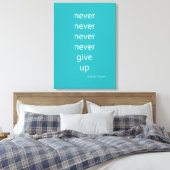 Nooit opgeven canvas afdruk (Insitu (Slaapkamer))