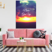 Nooit opgeven canvas afdruk (Insitu (Woonkamer))