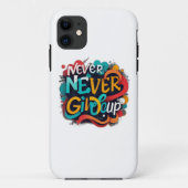 Nooit opgeven Case-Mate iPhone case (Achterkant)