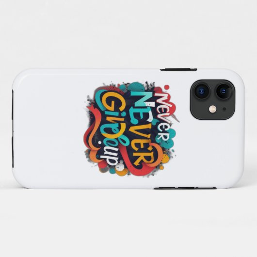 Nooit opgeven Case-Mate iPhone case (Achterkant (horizontaal))