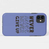 Nooit opgeven Case-Mate iPhone case (Achterkant (horizontaal))