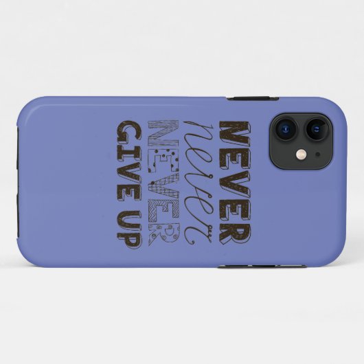 Nooit opgeven Case-Mate iPhone case (Achterkant (horizontaal))