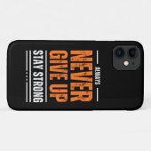 nooit opgeven Case-Mate iPhone case (Achterkant (horizontaal))