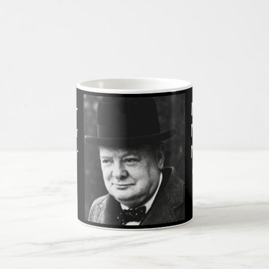 Nooit opgeven - Churchill-mok Koffiemok (Center)