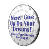 Nooit opgeven dartbord (Voorkant Rechts)