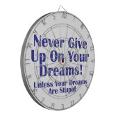 Nooit opgeven dartbord (Voorkant Links)