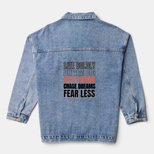 NOOIT OPGEVEN DENIM JACKET (Achterkant)