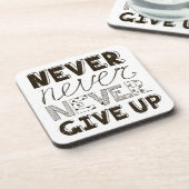 Nooit opgeven drankjes onderzetter (Linkerzijde)