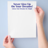 Nooit opgeven flyer (Hand)