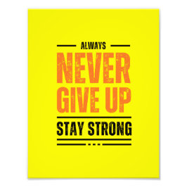 Nooit opgeven foto afdruk