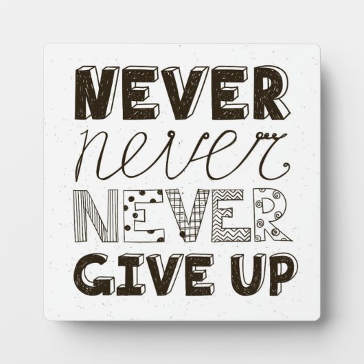 Nooit opgeven fotoplaat (Voorkant)