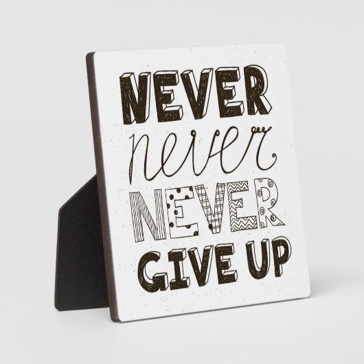 Nooit opgeven fotoplaat (Voorkant)