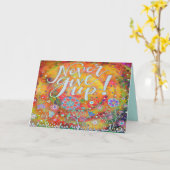 "Nooit opgeven" Geïnspireerde Kaart (Gele Bloem)