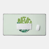 Nooit opgeven - Groene positieve handenbriefing Bureaumat (Keyboard & Muis)