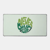 Nooit opgeven - Groene positieve handenbriefing Bureaumat (Voorkant)