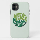 Nooit opgeven - Groene positieve handenbriefing Case-Mate iPhone Case (Achterkant)