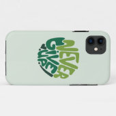 Nooit opgeven - Groene positieve handenbriefing Case-Mate iPhone Case (Achterkant (horizontaal))