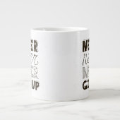 Nooit opgeven grote koffiekop (Voorkant)