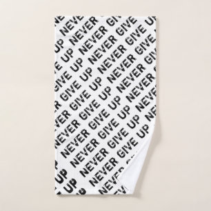 Nooit opgeven handdoek