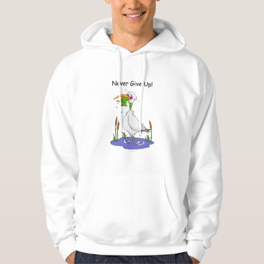 Nooit opgeven hoodie (Voorkant)