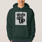 Nooit opgeven hoodie (Voorkant)