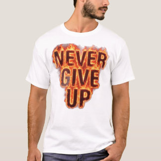 Nooit Opgeven Inspirerende Typografie T-Shirt