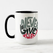 Nooit opgeven - Inspirerende woorden gebruiken Mok (Links)