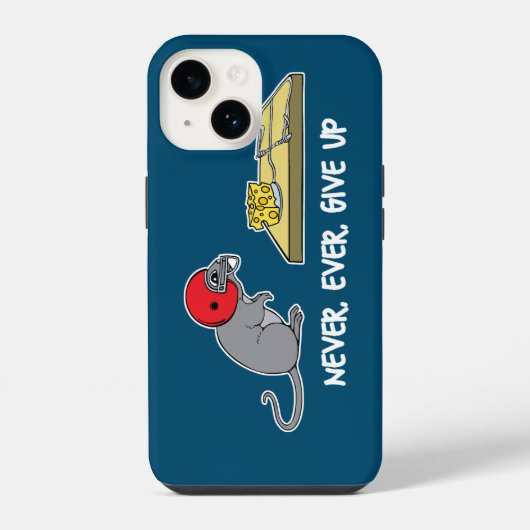 Nooit opgeven iPhone hoesje (Achterkant)