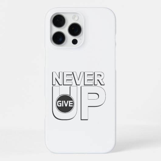Nooit opgeven iPhone hoesje (Achterkant)