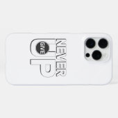 Nooit opgeven iPhone hoesje (Achterkant horizontaal)