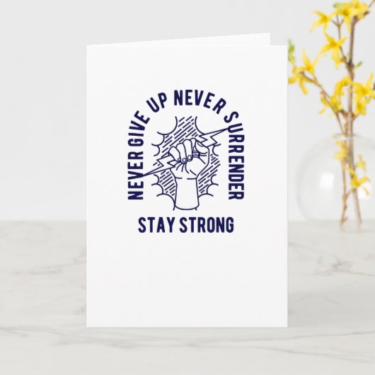 Nooit opgeven kaart (Gele Bloem)