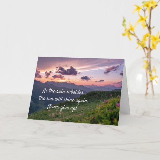 Nooit opgeven kaart (Gele Bloem)