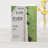 Nooit opgeven. kaart (Gele Bloem)