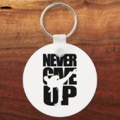 Nooit Opgeven Karate T Shirt Sleutelhanger (Voorkant)