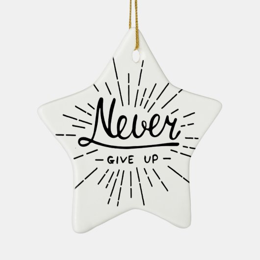 Nooit opgeven keramisch ornament (Rechts)