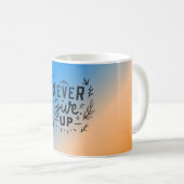 Nooit opgeven koffiemok (Voorkant rechts)
