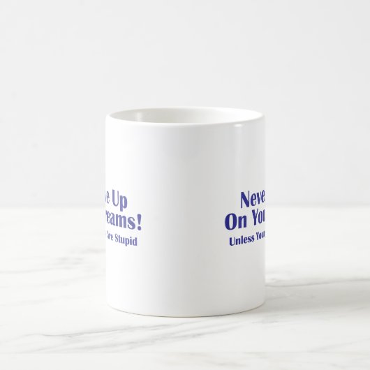 Nooit opgeven koffiemok (Center)