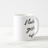 Nooit opgeven koffiemok (Voorkant rechts)