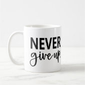 Nooit opgeven koffiemok (Links)
