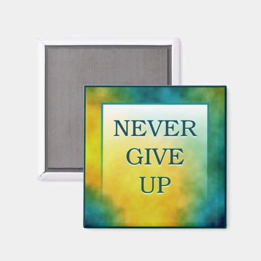 NOOIT OPGEVEN MAGNEET (Voorkant / Achterkant)