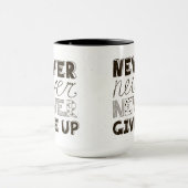 Nooit opgeven mok (Midden)