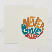 Nooit opgeven - Motivatie bericht bevestigen (Voorkant / Achterkant)